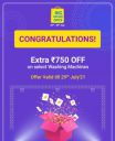Mystery Box: Claim ₹750 Off on Washing Machines...