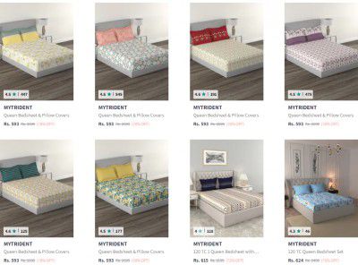 Mytrident Bedsheets Upto 78% off Starting from Rs.593