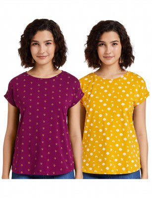 Myx Women's Cotton Loose Top [ Pack Of 2 ]
