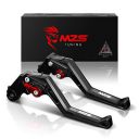 MZS Clutch Brake Levers Short Adjustment Square CNC Black Compatible with CBR650F CBR650FA CBR650R CB650F CB650R 2014-2021 | NC700X 2016-2021...