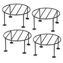 N.A Supplier Iron Indoor/Outdoor Flowerpot/Plant Stand for Home Garden Balcony, Living Room Décor (Black, Pack of 4)...