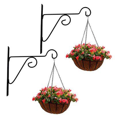 N.A Supplier Wall Mounted Metal Bracket for Pots Hanging Hook Set of 2