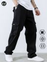 N Club  Men Relaxed Fit Mid Rise Black Jeans...
