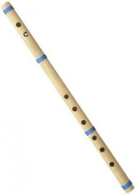 N S Padam Music House Wooden Flute (34 cm)