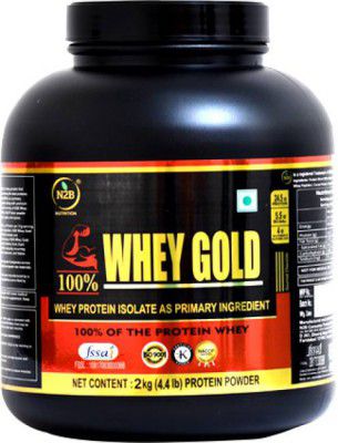 N2B Whey Gold Protein Supplement Powder Weight Gainers/Mass Gainers 2kg Whey Protein  (2 kg, Chocolate)