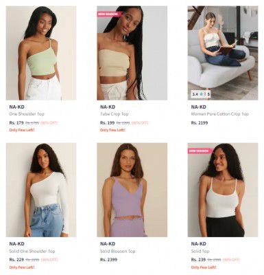 NA-KD Women Tops Upto 90% Off