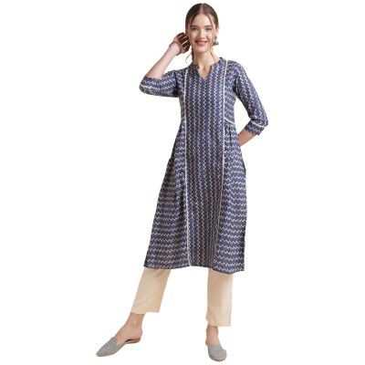 NAINVISH Cotton Blend Kurti Kurta for Women