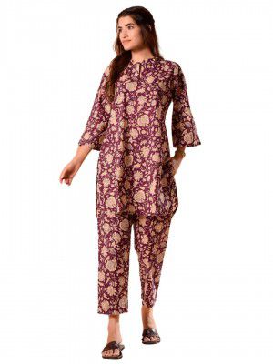 NAINVISH Ethnic Cotton Blend Co Ord Set