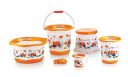Nakoda Bathroom Set of 6 Pieces Heavy Duty, (18 Litre Bucket, Small Patla, 20 Litre Tub , 8 Litre Dustbin,1 Litre Mug and Soapcase)...