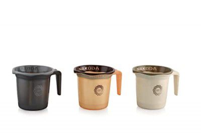 Nakoda plastic Pixel Mug 1500 Random (Color May Vary), (15.4(D) x 14.5) cm, Plastic