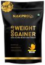 NAKPRO GOLD WEIGHT GAINER | High Carbs & High Calorie | 13g Protein, 80g Carbs | Added Vitamins, Minerals & Digestive Enzymes | Easy Mixing, Easy Digesting Weight Gainer Powder for Men & Women | 5 Kgs...