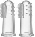 NANAK SHOOPE Extra Safe, Oral Hygiene, Transparent Silicone Finger Brush Tongue Cleaner Tooth Brush for Kids, Baby Teething/Gums with Attractive Case(Pack of 2) Extra Soft Toothbrush  (2 Toothbrushes)...