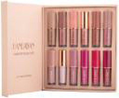 NANCY AJRAM X Handaiyan 12 Color Book Lip Gloss Set Liquid Lipstick Set  (Multicolor, 2.5 ml)