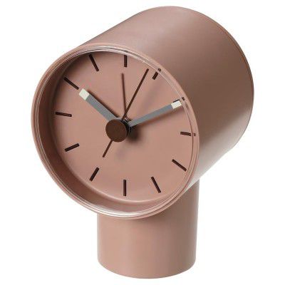 nandati Alarm Clock Quartz Clock for Students Light Display for Heavy Sleepers Round Silent Analog Desk Table Clock Simple 