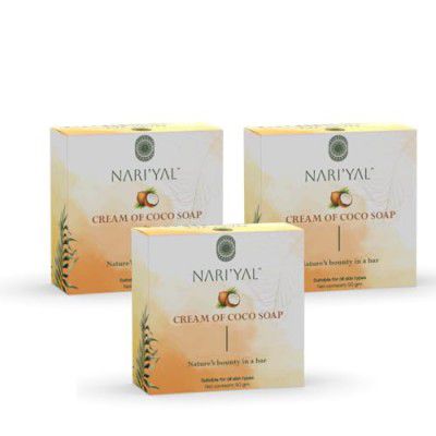 NARI'YAL Cream of Coco Tan Removal Soap, Suitable for All Skin Types – (3 x 50g)
