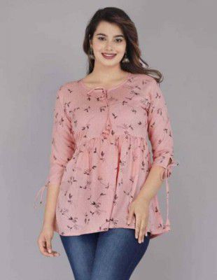 NARSINGH INPEX  Pack of 3 Casual Regular Sleeves Printed Women Pink Top
