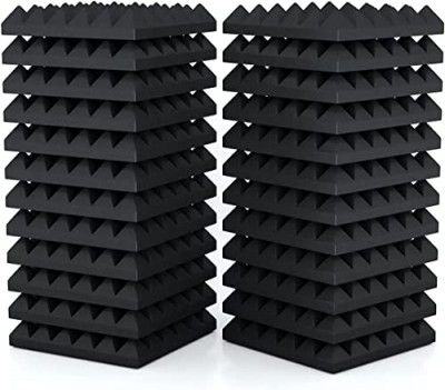 NASA Soundproof Acoustic Foam Panels, 1x1 Feet 2 Inch Extra Thick 40 Density Acoustic Panel | Professional Charcoal | High Density | Premium Quality (3 PCS)