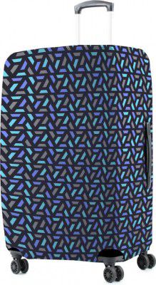 NASHER MILES Blue Cells Design Polyester 75 cm (28 Inch) Large Protective Luggage Cover (Large, Blue)