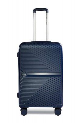 Nasher Miles Bruges 24 Inch,Check-in, Hard-Sided, Polypropylene Luggage, Navy Blue 65cm Trolley Bag