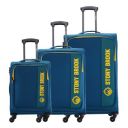 Stony Brook by Nasher Miles Classic Soft-Sided Polyester Luggage Set of 3 Teal Trolley Bags (55, 65 & 75 cm)...