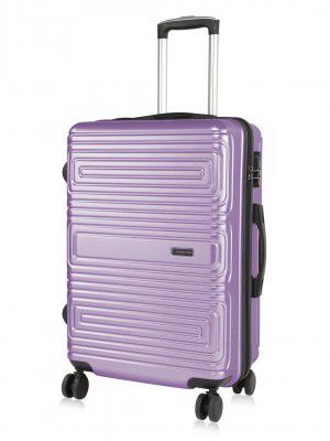 Nasher Miles Dalhousie Hard-Sided Polycarbonate Check-in Luggage Lavender 24 inch |65cm Trolley Bag