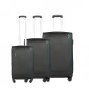Nasher Miles Dallas Expander Soft-Sided Polyester Luggage Set of 3 Grey Trolley Bags (55, 65 & 75 cm)...