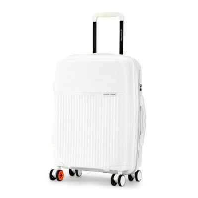 Nasher Miles Krabi Expander  Cabin Luggage 20"  8 Wheels Small Trolley Bag for Travel  (White)