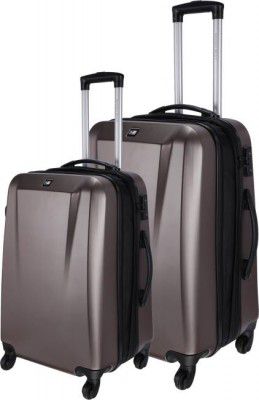 NASHER MILES Medium Check-in Suitcase (60 cm) - Canberra Set of 2 20-24 - Brown