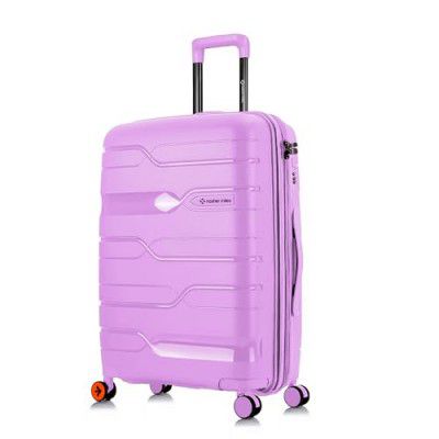 Nasher Miles Paris Hard-Sided Polypropylene Check-in Luggage 28 inch | 75cm | 8 Wheels Large Trolley Bag for Travel | Suitcase (Purple)