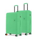 Nasher Miles Polypropylene Boston Hard-Sided Polypropylene 8 Spinner Wheel Luggage Set of 2 Summer Green Trolley Bag...