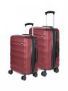 Nasher Miles Unisex Pack of 2 Maroon Hard-Sided Trolley Bags...