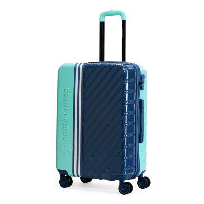 Nasher Miles Vegas Hard-Sided Polycarbonate Check-in Luggage Teal&Dark Blue 24 inch |65cm Trolley Bag