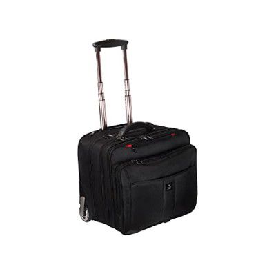 Nasher Miles Wall Street Polyester 45 LTR Black Soft Sided Laptop Roller Case