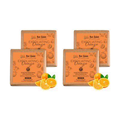Nat Habit Orange Kokum Butter Bath Soap for Women & Men |125g X 4