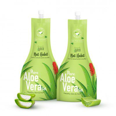 Nat Habit Pure Aloe Vera Face Gel (Pack of 2 X 80g)