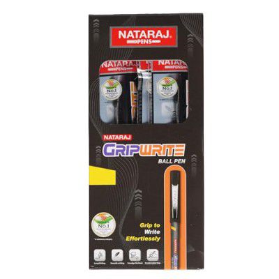 NATARAJ Gripwrite ball pen black | 10 Pcs Pack