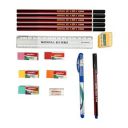 Nataraj Writing Kit|5 Pencils|1 Filly Sharpener|1 Pouch Of 5 Pebbles Erasers|1 Itip Gel Pen|1 Classic Ball Pen|1 15Cm Scale|1 Pasto Eraser|Portable Kit|Academic Kit|Ideal For Gifting, Ink black...