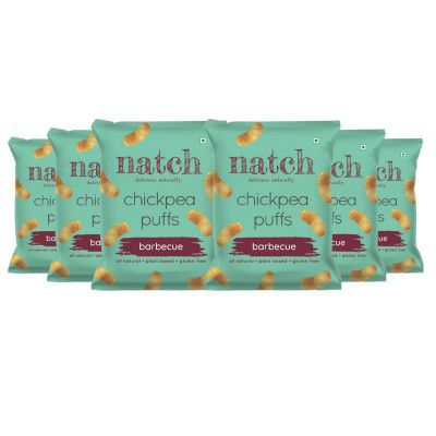 Natch Chickpea Puffs, 100% All Natural, 20g each (Pack of 6)