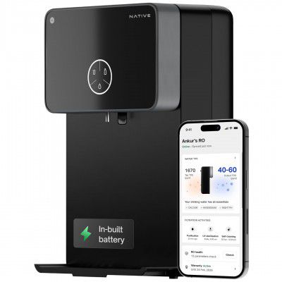 Native M2 Pro Water Purifier by Urban Company | Preset Touch Dispensing + Battery | No Service for 2 Years