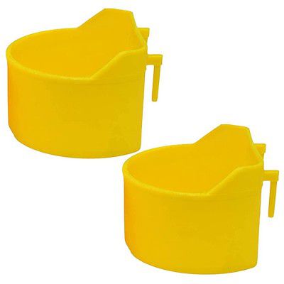 NATLIS Food & Water Feeder Cup (Small, Pack of 2)