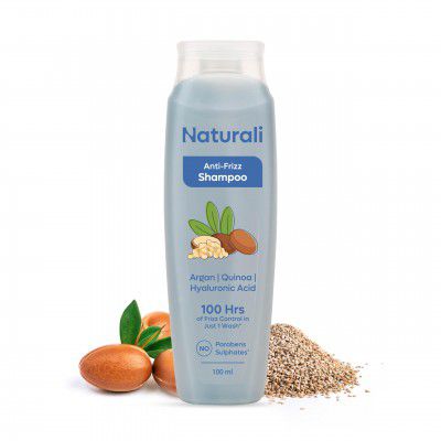 Naturali Moisture Filling Shampoo, With Hyaluronic Acid, Argan Oil & Quinoa, For Dry & Dehydrated Hair, Adds Shine & Bounce, Hyaluron Moisture 100H, 100Ml.
