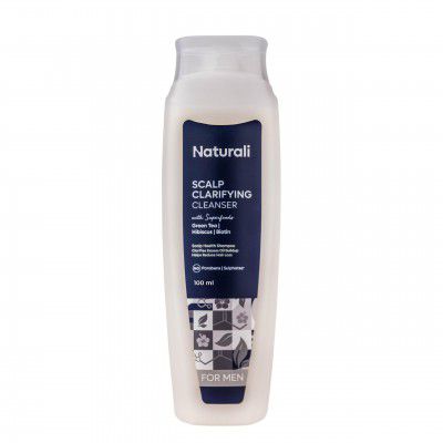 Naturali Scalp Clarifying Anti-Dandruff Shampoo for Men | Derma Approved Shampoo with Green Tea, Hibiscus & Biotin | 100 ml