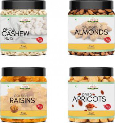 Nature Aahar dry fruit combo festival gift hamper cashew | almond | raisin | apricot(1kg)