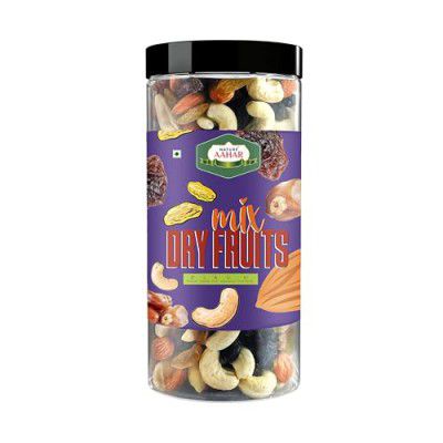 Nature Aahar Premium Healthy Nutmix,Cashew, Almond,Green Raisin,Black Raisin, Dates,Healthy Gift Hamper for Every Occasion,Fresh and Healthy Dry Fruits (500 g)