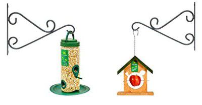 Nature Forever S Shape Wrought Iron Wall Hanging Bracket, 8 x 11 inch (Set of 2 Pieces)