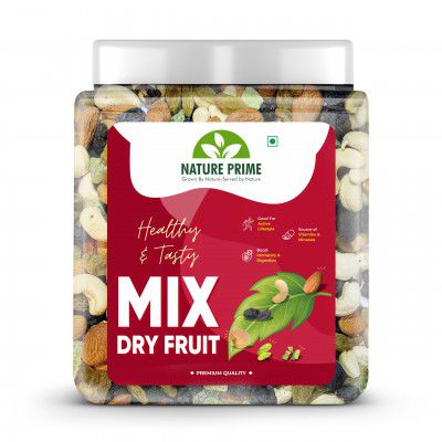 Nature Prime 100% Natural Premium Mix Dry Fruits 1kg with Almonds 