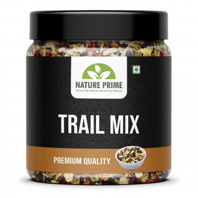 Nature Prime Healthy Trail Mix 1 kg - Almonds | Cashew | Raisins | Black Raisins | Pumpkin | Sunflower | Roasted Flax Seeds | Healthy Snack | Nuts and Dry Fruits (Jar Pack)