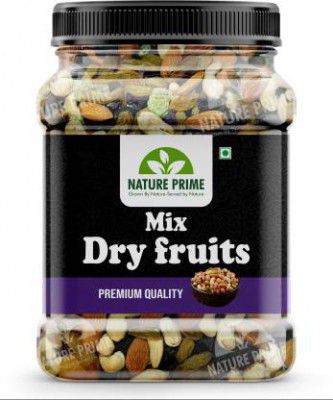 Nature Prime Primium Mix Dry Fruits (Almonds, Cashew, Raisin,Black Raisin, Apricot,Kiwi) Almonds  (2 x 0.5 kg)