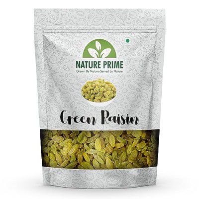 Nature prime raisins 1 kg| kismis | Rich in Iron & Vitamin B | Seedless Green Kishmish | Healthy Snacks | Dry Fruits