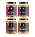 Nature Purfiy Premium Dry Fruit Combo 1kg Almond, Anjeer, Apricot, Raisins (250g Each)...